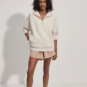 Varley Colebrook half zip sweat Cream/off white Quarter-Zip Pullover